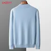 lhzsyy Autumn Winter Men' Cmere Sweater First-Line Ready-To-Wear Pullover Half Turtleneck Casual Sweater Pure Wool Knit Shirt I4Z4#