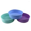 Moules de cuisson rond silicone gâteau moule plateau pour pâtisserie chocolat dessert bricolage moule outils cuisine couleur aléatoire