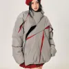 Winter Oversized Parka Mannen Vrouwen Puffer Patchwork Gewatteerde Jassen Cott Koreaanse Stijl Stand Kraag Rits Dikke Jas Bovenkleding u8Ap #