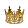 Аксессуары для волос 2 шт. Короны принцессы и диадемы для маленьких девочек Хрустальная корона в стиле барокко Винтаж День рождения Свадебный цветок Хэллоуин Dro Dh0Z8