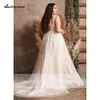 غارق V-neck بالإضافة إلى الحجم A-Line Wedding Dres Lace Poho Boho Modest Bridal Romatic Plus+ Women Robe Mariage Femme U2ok#