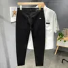 2023 Autumn New Men's White Black Jeans Straight Slim Fit Casual Fi Elastic Cott Trousers Male Streetwear Denim Pants P6Hz#