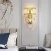 Lâmpada de parede TYLA Contemporânea Cristal Arte Interior Sala de estar Quarto Cabeceira Luxuoso El Corredor Corredor
