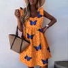 Party Dresses 2024 Summer Polka Dot Women Dress Casual Short Butterfly Sleeve A-Line Sundress Sexy V-Neck Ruffle Beach Vestidos