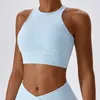 Yoga Outfit Vêtements de sport pour femmes découpés dans le dos Yogo Soutien-gorge anti-nervure Débardeur en cours d'exécution Fitness Sports Gilet d'entraînement Femme Sous-vêtements