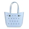 Lyxdesigner Eva Bogg Bag Women Tote Stora shoppingkorg Väskor Lady H195i Lagring Washable Beach Silicone Bog Bag Purse Eco Jelly Candy Plånbok