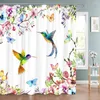 Shower Curtains Eucalyptus Leaf Botanical Floral Curtain Tropical Palm Green Bathroom Decor Polyester Washable