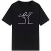 Fi Plus La Taille T-shirts Femmes La Linea La Ligne Osvaldo Cavandoli TV Hommes Femmes Style Streetwear O-cou Décontracté Cott T-shirts 77V8 #