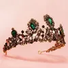 Halen Party Green Wedding Bridal Pageant Rhinest Crystal Tiaras Crown Tiaras and Crowns For Women Hair Acturations F2VW #