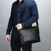 Maleta masculina saco de couro do plutônio commuting portátil ombro dividido executivo negócios trabalho mensageiro crossbody lado marido masculino 240320