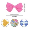 Baby Hair Barrettes Bow Clips Dzieci Solid Barrette Ręcznie robione maluch do włosów Clippers Dziewczę