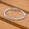 Ny ljus lyx unik och utsökt Instagram -stil armband kvinnor full diamant s925 ren silver högklassig tenniskedja NRI5