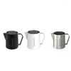 Mugs Stainless Steel Coffee Pot Pull Cup Flower Mouth Frothing Jug Embossing Milk Pitcher Wholesale