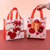 Förvaringspåsar Stobag 12st Valentine's Day Non-Woven Gift Tote Fabric Package Wedding Waterproof Reablerable Pouch Birthday Party