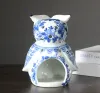 Vases Jingdezhen Blue And White Porcelain Handicrafts Home Furnishing Owl Ornament Office Desk Top Housewarming Ceremony