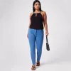 plus Size Sexy Hater Neck Summer Casual Top Women Tie Detail Keyhole Frt Work Office Tank Female Large Size Beach Cami 6XL 7XL E4BN#