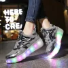 Sneakers Taille 2840 LED Double Roues Designer Sneakers For Kid