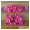 Accessori per capelli Fascia per capelli per neonato Fascia per fiori di perle Fascia per sandali e scarpe per bambina Set per consegna a domicilio per bambini Maternità Dh1Yo