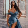 Thinyfull Sexy Prom Dres 2023 Off ramię Syrenka wieczór dr Side Slit Freading Saudyjna Arabia Koktajl Suknia Plus Size 56KY#