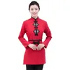 LG manches chinois restaurant serveur uniforme femmes femininas vêtements de travail restauration rapide serveur uniforme hôtel nettoyage uniformes de travail l8DO #