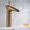 Bathroom Sink Faucets Copper Wine Cup Faucet Retro Single Cold With Hose European Antique Basin Waterfall Vintage Tap For El