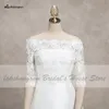 Lakshmigown Boléro de mariage court femmes Capes à lacets dos Sexy Cape de mariée Femme accessoires de mariage 2020 83DZ #