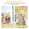 ملابس الكلاب 2 PCS PET Shower Cap Caps قبعات صغيرة ملحق الجرو القبعات بوليستر بوليستر