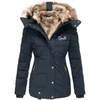 Manteaux pour femmes Parka Streetwear Casual Queen Manteaux imprimés Manteaux de fourrure à capuche Doudounes d'hiver Manteau polaire Femme Veste Plus Taille m1U9 #