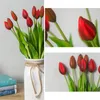 7pcs / set tulipes artificielles fleurs bricolage bouquet de tulipes décoration de jardin en plein air maison fête de mariage décor saint valentin fausses fleurs 240322