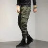 Autumn Hiking Cargo Pants Male Trousers Outdoor Overalls Slight Stretch Solid Color With Multiple Pockets 240323