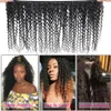 Moğol Afro Kinky Kıvırcık Demetler 1/3/4pcs İnsan Saç Uzantıları% 100 İşlenmemiş Bakire İnsan Saç Dokuma Demetleri Jerry Curl