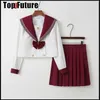 vermelho curto lg manga JK uniforme marinheiro terno Rose Poetry ortodoxo terno médio uniforme escolar natal pairty dr estudante m5eE #