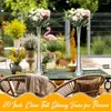 Vazen 10 stuks Eiffeltoren vaas voor bruiloft centerpieces 20 inch helder hoog mager glas bloem stand bloemen container kamer decor