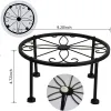 Fack Metall krukväxt stativ runda rostisätt järnblomma kruka planterhållare rack inomhus utomhus tungt järnblommor