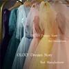 Oloey Fairy Dusty Blue Tiulle Lg Prom Dres Korea Lady Long Long Even Evening Suknie
