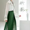 Ma Mian Skirt Summer Simplified and改善された歌王朝Hanfu New Chinese Style Han Yuan Silk Double Breched NationalFour Tears Three Plets