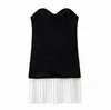 العاج الأسود Velor Mini HomeComing Dresses for Girl Sweetheats Plate Skirt التخرج الرسمي على ملابس النادي الليلي 2024