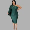 Vêtements d'automne Dres pour femmes Party Lg manches une épaule Dr Lady taille haute Sexy Plus Size Dr gros Dropship z1lc #