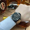 Reloj de pulsera clásico Hirt de cuero de negocios de moda con función de reloj original de moda de lujo completo