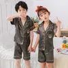 Pyjamas Retail Children Silk Summer For Girls Kids Pyjamas Softy Boys Sleepwear Baby Clothing Pyjama Set Drop Delivery Maternity DHSFL
