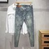 Nieuwe Trendy heren Designer Jeans Fi Skinny Jeans Gescheurde Gaten Slim Fit Stretch en Zachte Denim Broek Casual Broek Mannelijke d9Rt #