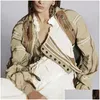 Women'S Jackets Womens Chicever Work Hit Color Irregar Coats For Women Square Collar Lantern Sleeve Lace Up Female 2021 Fashion Drop D Dhtwo