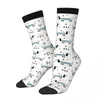 Meias masculinas meia louca para homens bonito dachshunds em branco hip hop vintage dachshund cão sem costura padrão impresso meninos tripulação casual presente