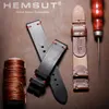 Hemsut Leather Watch Bands for Men Italian Buttero Handmade Watch Strap Quick Release Vintage Replacement Wrap of 18mm 20mm 22mm 240315