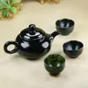 TeAware setleri doğal yeşim çay seti 1 çaydanlık 4 çay fincanı sağlık gongfu orijinal jades manyetik taş tören teasets