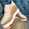 Casual Shoes 2024 Brand Flat Platform Sneakers Girl's Height Increasing Walking Designer Lace-up Oxfords Zapatos Mujer