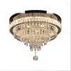 Ceiling Lights Round Crystal Atmosphere Dining /Living Room Bedroom Study Lamp Lamps