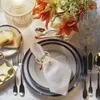 Moldes de cozimento 6 pcs guardanapo de natal anéis suporte de natal grinalda para festa de feriado decoração de mesa de jantar