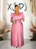 Élégant Chic Femme Soirée Dr Taille Haute Plus Taille Dames Africaines Lg Manches Maxi Dr avec Ceinture En Gros Dropship V2kt #