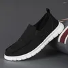 Casual Shoes Fashion Loafer For Men High Top Canvas Mocassin Designer Vulcanized Slip On Flats Sneakers